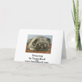 Behaaglijke Pug Kaart (Achterkant)
