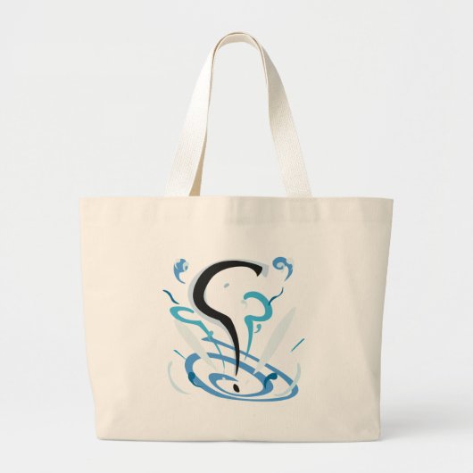 Behaal de vraag grote tote bag (Voorkant)