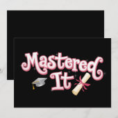 Behaalde Afstuderen Masterdiploma Afgestudeerde Kaart (Voorkant / Achterkant)