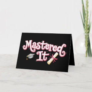 Behaalde het Afstuderen Masterdiploma Afgestudeerd Bedankkaart