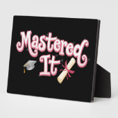 Behaalde het Afstuderen Masterdiploma Afgestudeerd Fotoplaat (Zijkant)