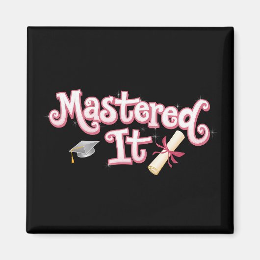 Behaalde het Afstuderen Masterdiploma Afgestudeerd Magneet (Voorkant)