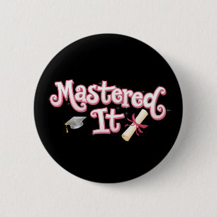 Behaalde het Afstuderen Masterdiploma Afgestudeerd Ronde Button 5,7 Cm