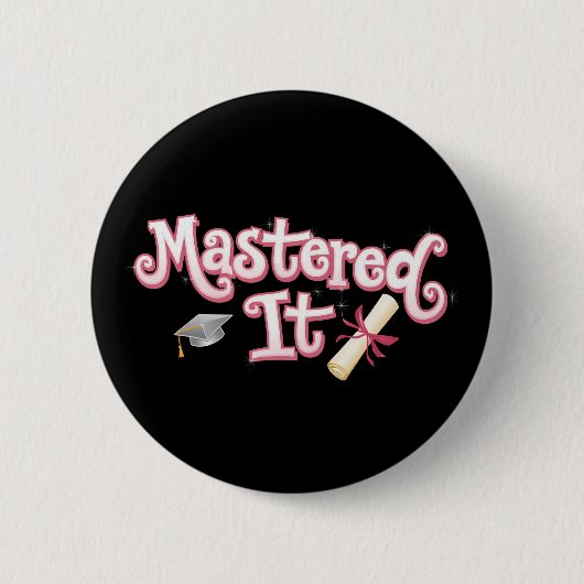 Behaalde het Afstuderen Masterdiploma Afgestudeerd Ronde Button 5,7 Cm (Voorkant)