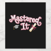 Behaalde het Afstuderen Masterdiploma Afgestudeerd Wijn Etiket (Enkel label)