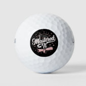 Behaalde het Masterdiploma Afgestudeerd MBA Afstud Golfballen (Voorkant)