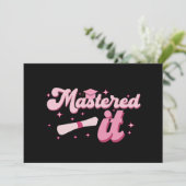 Behaalde het Masterdiploma Afgestudeerd MBA Afstud Kaart (Staand voorkant)