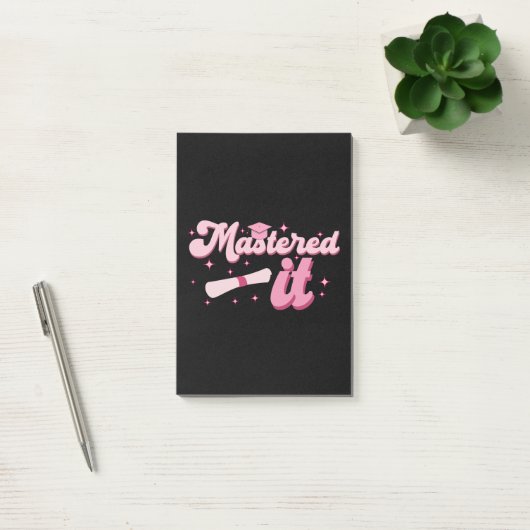Behaalde het Masterdiploma Afgestudeerd MBA Afstud Post-it® Notes (Kantoor)