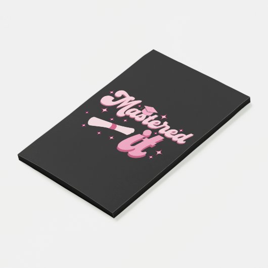 Behaalde het Masterdiploma Afgestudeerd MBA Afstud Post-it® Notes (Schuin)