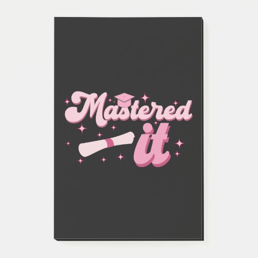 Behaalde het Masterdiploma Afgestudeerd MBA Afstud Post-it® Notes (Voorkant)