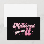 Behaalde het Masterdiploma MBA Afgestudeerd Bedankkaart (Voorkant / Achterkant)
