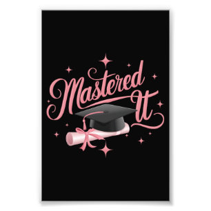 Behaalde het Masterdiploma MBA Afgestudeerd Foto Afdruk