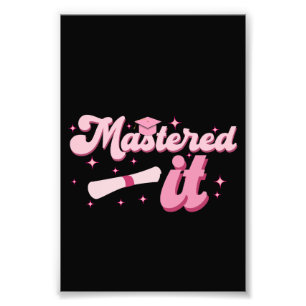 Behaalde het Masterdiploma MBA Afgestudeerd Foto Afdruk