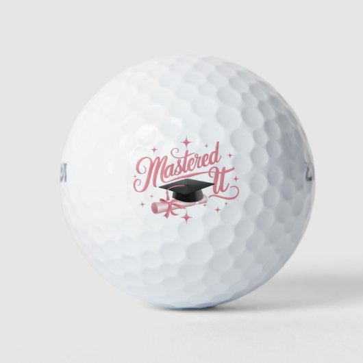 Behaalde het Masterdiploma MBA Afgestudeerd Golfballen (Voorkant)