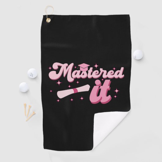 Behaalde het Masterdiploma MBA Afgestudeerd Golfhanddoek (Insitu)