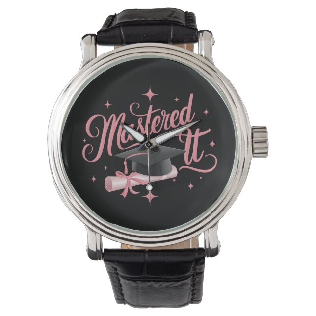 Behaalde het Masterdiploma MBA Afgestudeerd Horloge (Voorkant)