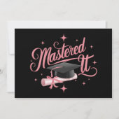 Behaalde het Masterdiploma MBA Afgestudeerd Kaart (Voorkant)