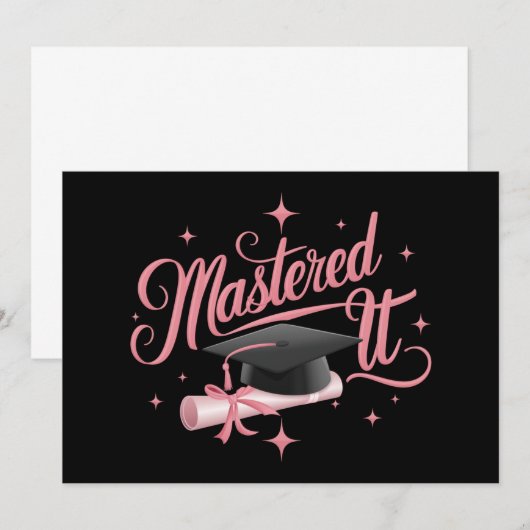 Behaalde het Masterdiploma MBA Afgestudeerd Kaart (Voorkant / Achterkant)