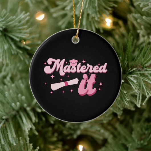 Behaalde het Masterdiploma MBA Afgestudeerd Keramisch Ornament (Boom)