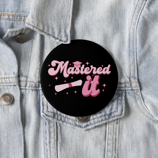 Behaalde het Masterdiploma MBA Afgestudeerd Ronde Button 4,0 Cm (In situ)
