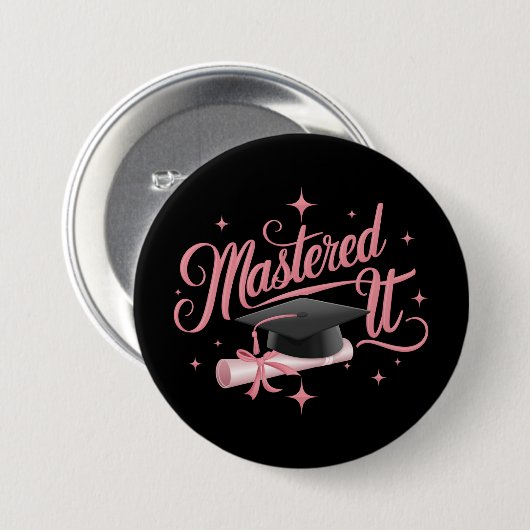 Behaalde het Masterdiploma MBA Afgestudeerd Ronde Button 7,6 Cm (Voorkant /achterkant)