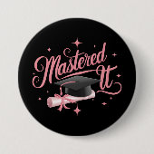 Behaalde het Masterdiploma MBA Afgestudeerd Ronde Button 7,6 Cm (Voorkant)