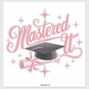 Behaalde het Masterdiploma MBA Afgestudeerd Sticker