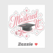 Behaalde het Masterdiploma MBA Afgestudeerd Sticker (Vel)