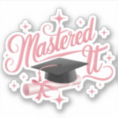 Behaalde het Masterdiploma MBA Afgestudeerd Sticker (Voorkant)