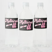Behaalde het Masterdiploma MBA Afgestudeerd Waterfles Etiket (Flessen)