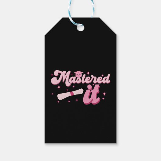 Behaalde het Masterdiploma MBA Afstuderen Cadeaulabel (Voorkant)