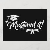 Behaalde het Masters Afstuderen Afgestudeerd Grad  Kaart (Voorkant)