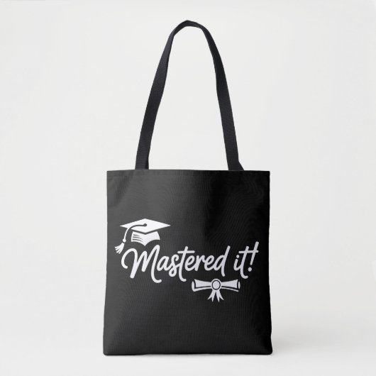 Behaalde het Masters Afstuderen Afgestudeerd Grad  Tote Bag (Voorkant)