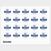 Behaalde het Masters Diploma Afstudeer Bedankt  Ronde Sticker (Vel)