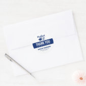 Behaalde het Masters Diploma Afstudeer Bedankt  Ronde Sticker (Envelop)