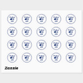 Behaalde masterdiploma afstuderen  ronde sticker (Vel)