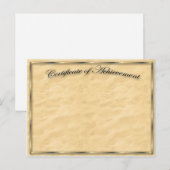 Behaalde resultaten briefkaart (Voorkant / Achterkant)