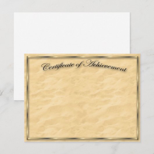 Behaalde resultaten briefkaart (Voorkant / Achterkant)