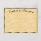 Behaalde resultaten briefkaart (Voorkant)