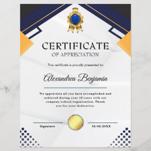 Behalen - Goud blauw certificaat