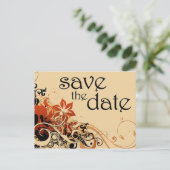 behalve de datum : bloembries : aankondigingskaart (Staand voorkant)