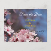 behalve de datum ,  bloemen van de lente aankondigingskaart (Voorkant)