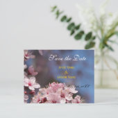 behalve de datum ,  bloemen van de lente aankondigingskaart (Staand voorkant)