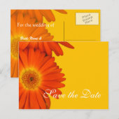 behalve de datum , de duitse dagbloemen aankondigingskaart (Voorkant / Achterkant)