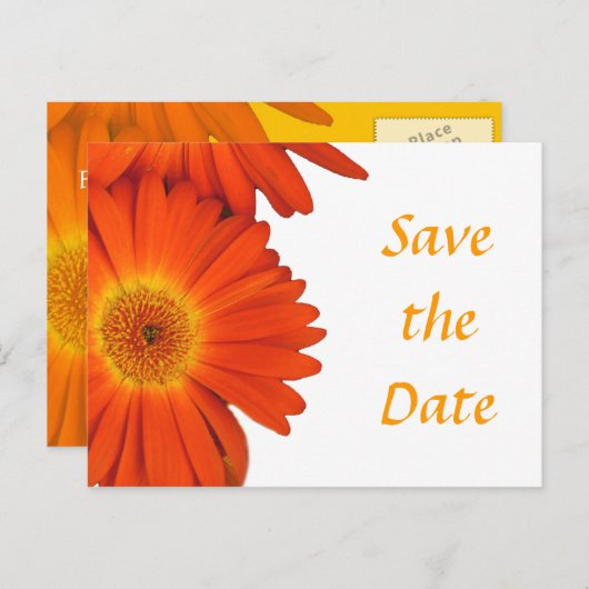 behalve de datum , de duitse dagbloemen aankondigingskaart (Voorkant / Achterkant)