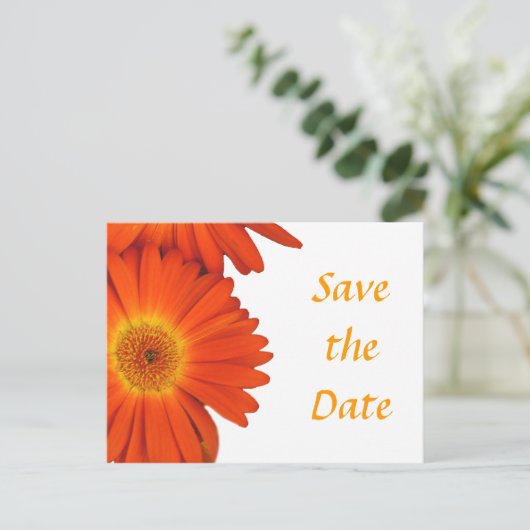 behalve de datum , de duitse dagbloemen aankondigingskaart (Staand voorkant)