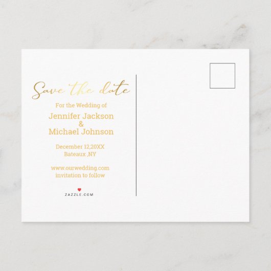 behalve de datum gouden bruiloft 3 fotocollage aankondigingskaart (Achterkant)