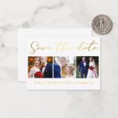 behalve de datum gouden kerk 3 foto ' s collage notitiekaartje (Voorkant / Achterkant in situ)