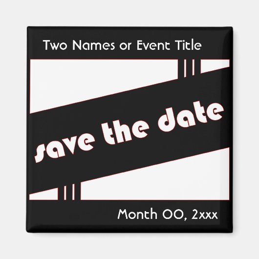 behalve de datum : retro : magneet (Voorkant)