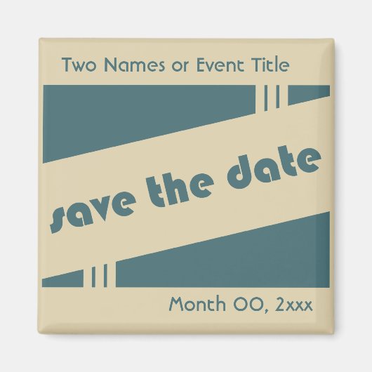 behalve de datum : retro : magneet (Voorkant)